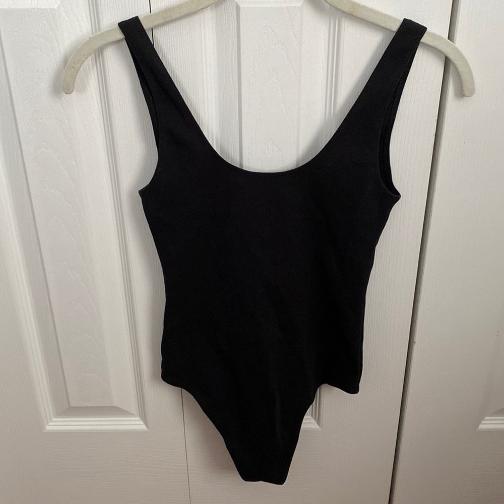 Aritzia Wilfred Bodysuit Black Thong
